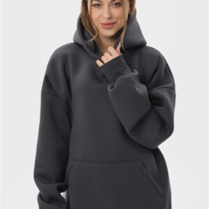 Bluza oversize ocieplana "Space-gray"