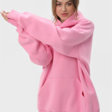 Худі оверсайз утеплене "Pink"